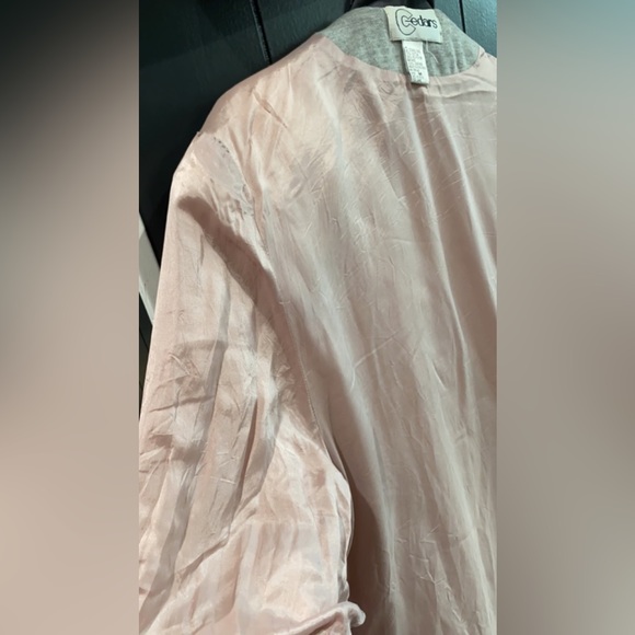 VTG 90’s Grey Cedars Quilted Coat Leather Nuts Leaves - Picture 15 of 16